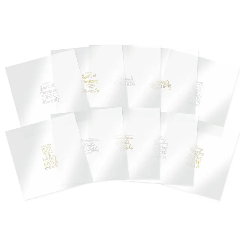 Luxury Festive Foiled Acetate Sentiment Sheets 1