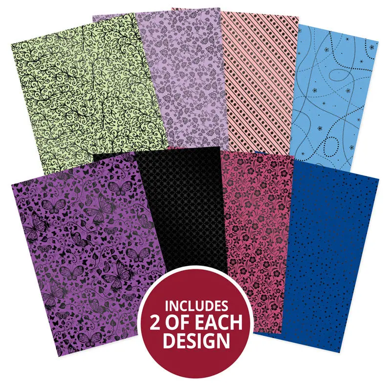 Midnight Foiled Edge-To-Edge Adorable Scorable Cardstock 1