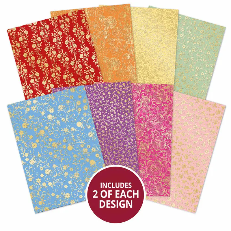A Rainbow Of Flowers Edge-To-Edge Adorable Scorable Cardstock 1