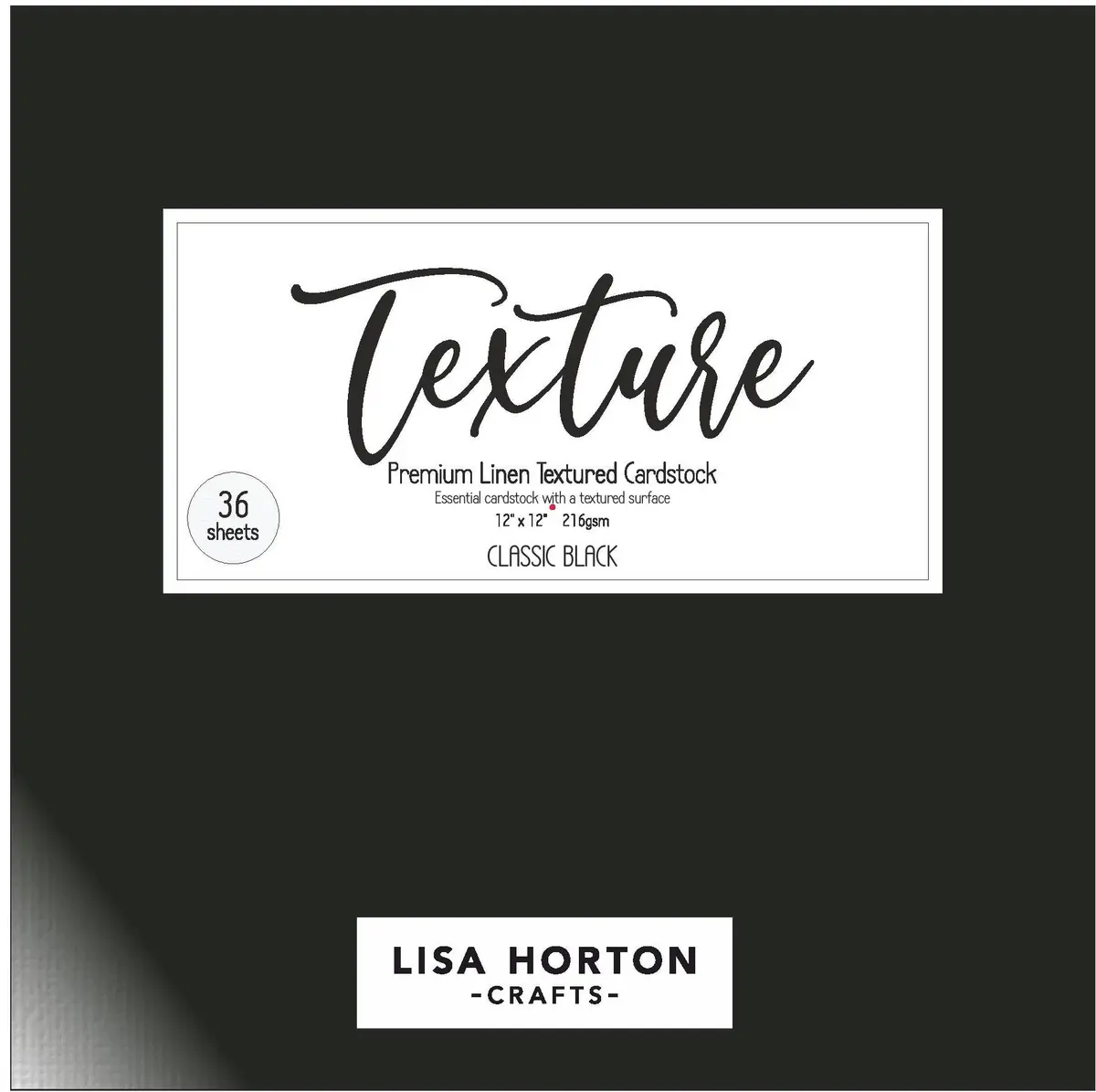 Textured Linen Cardstock - Classic Black 36 12X12 Sheets 1