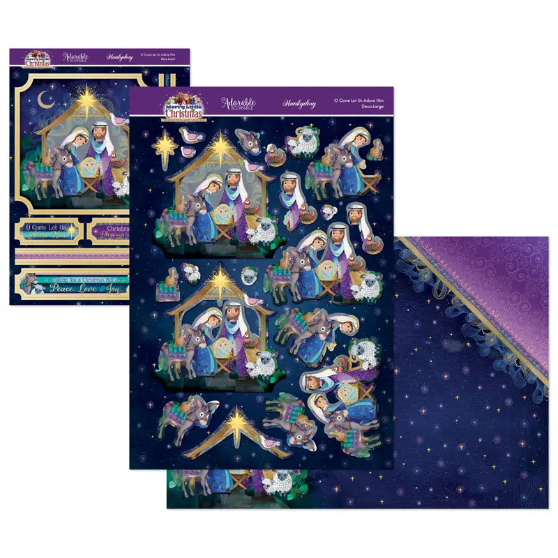 A Merry Little Christmas Deco-Large Set - O Come Let Us Adore Him 1
