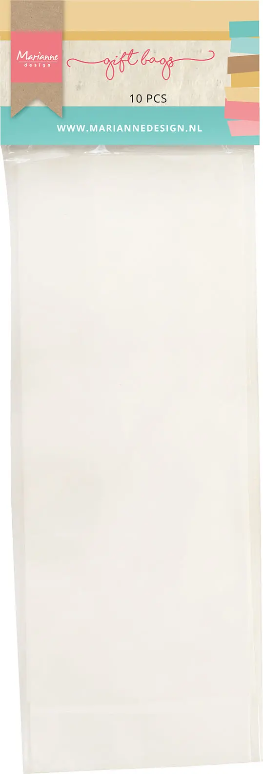 Marianne Design Gift Bags - White - 76X40x200 Mm 1