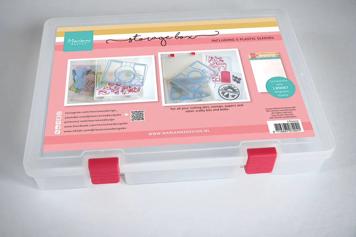 Marianne Design Storage Box, 5 Plastic Sleeves Included 1