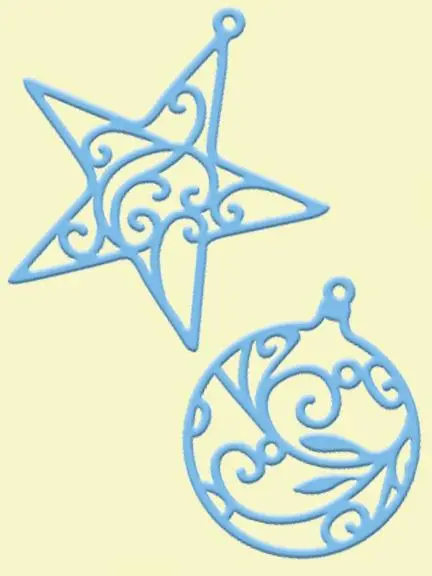 Marianne Design: Creatables Dies - Star And Round Bauble 1