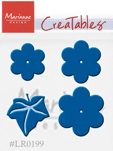 Marianne Design: Creatables Dies - Extra Large Flower Set With Leaf 1