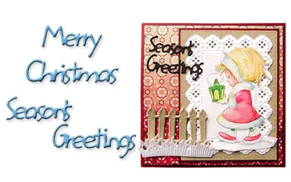 Marianne Design: Creatables Dies - Merry Christmas /Seasons Greetings 1
