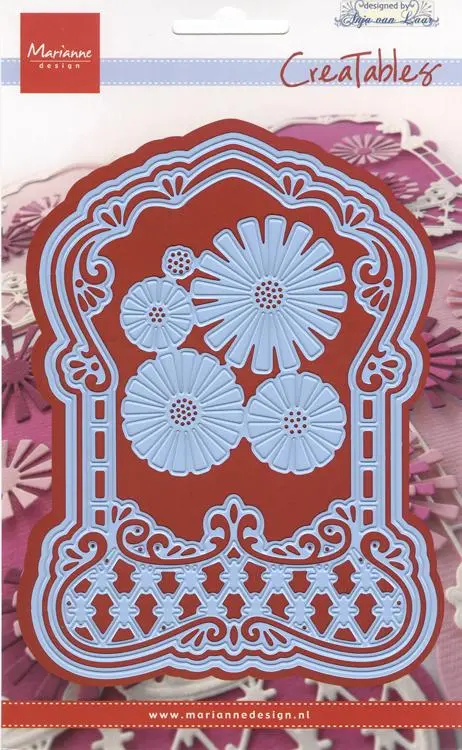 Marianne Design: Creatables Dies - Anja's Label Frame & Flowers 1
