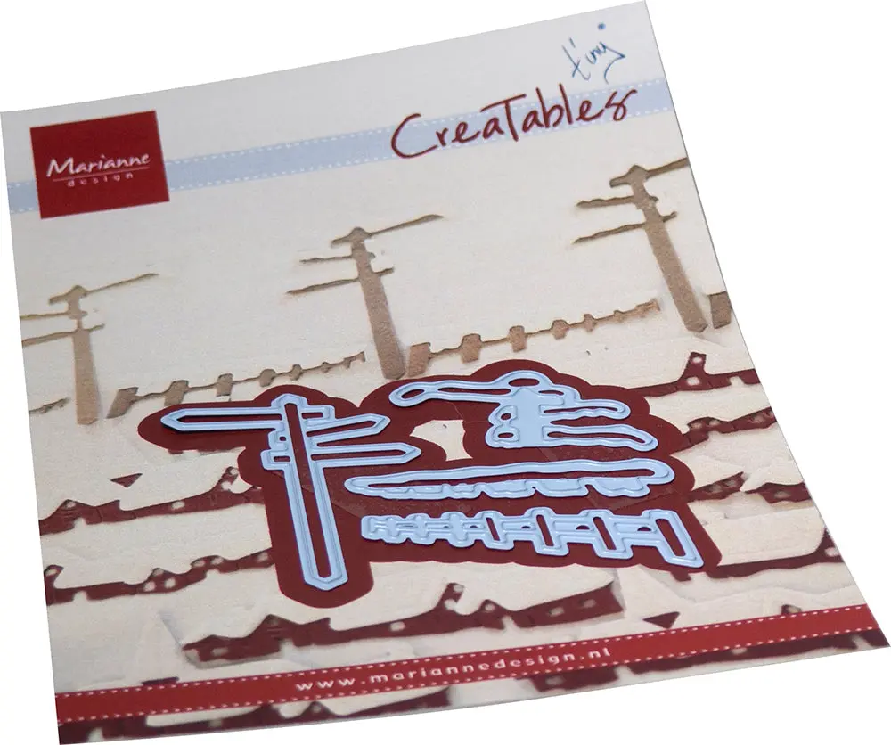 Marianne Design Creatables Die - Tiny's Snowy Signpost & Fence 1