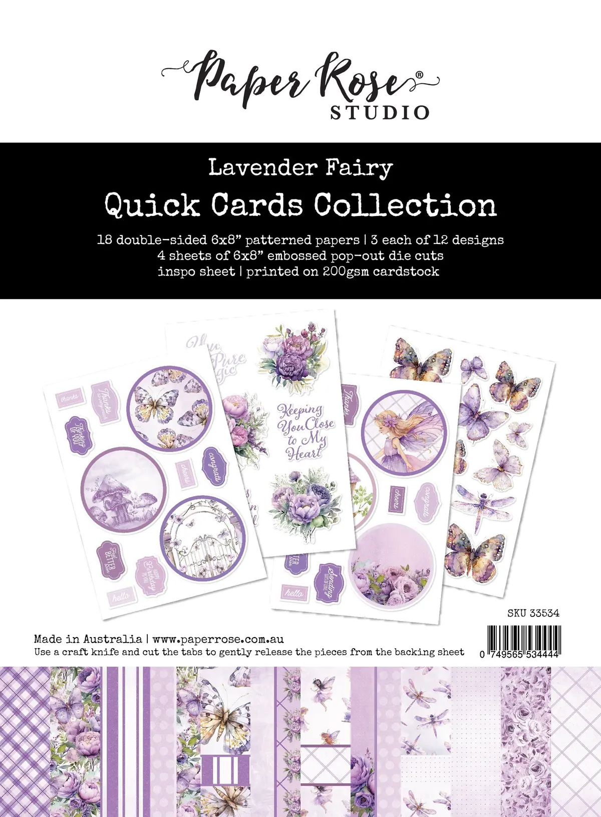 Lavender & Fairies 6X8" Quick Cards Collection 33534 1