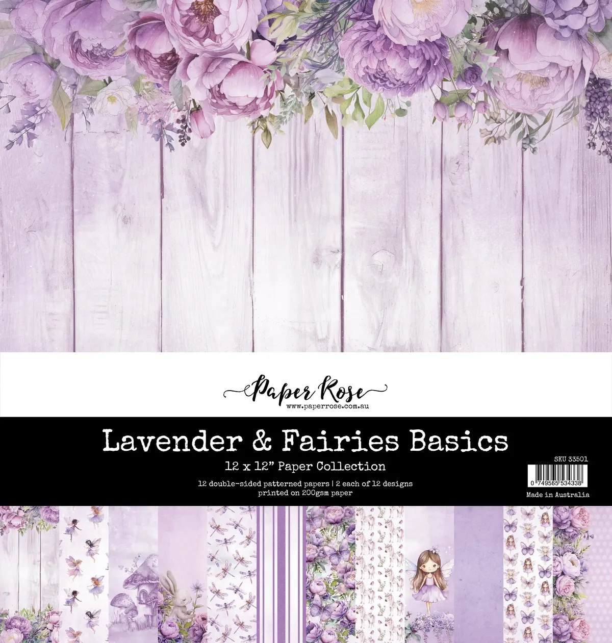 Lavender & Fairies Basics 12X12 Paper Collection 33501 1