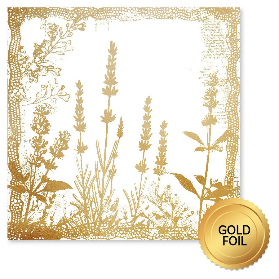 Lavender & Roses Gold Foil A 12X12 Paper (6Pc Bulk Pack) 32223 1