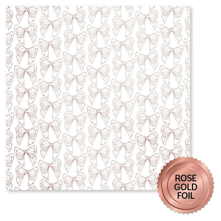 Lavender & Roses Rose Gold Foil E 12X12 Paper (6Pc Bulk Pack) 32211 1
