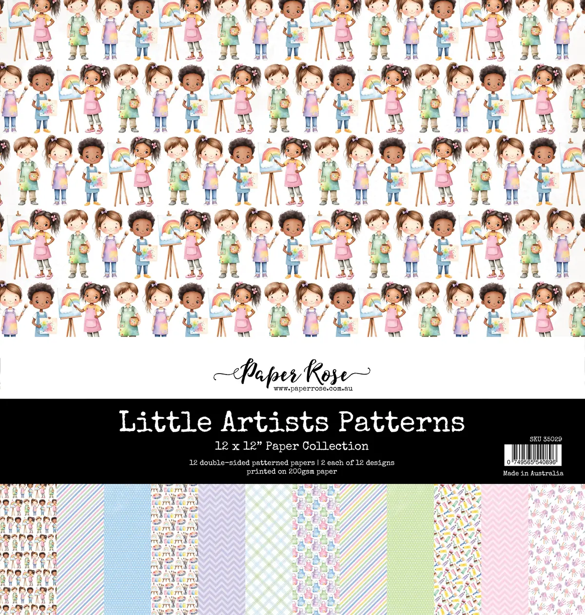 Little Artists Patterns 12X12 Paper Collection 35029 1