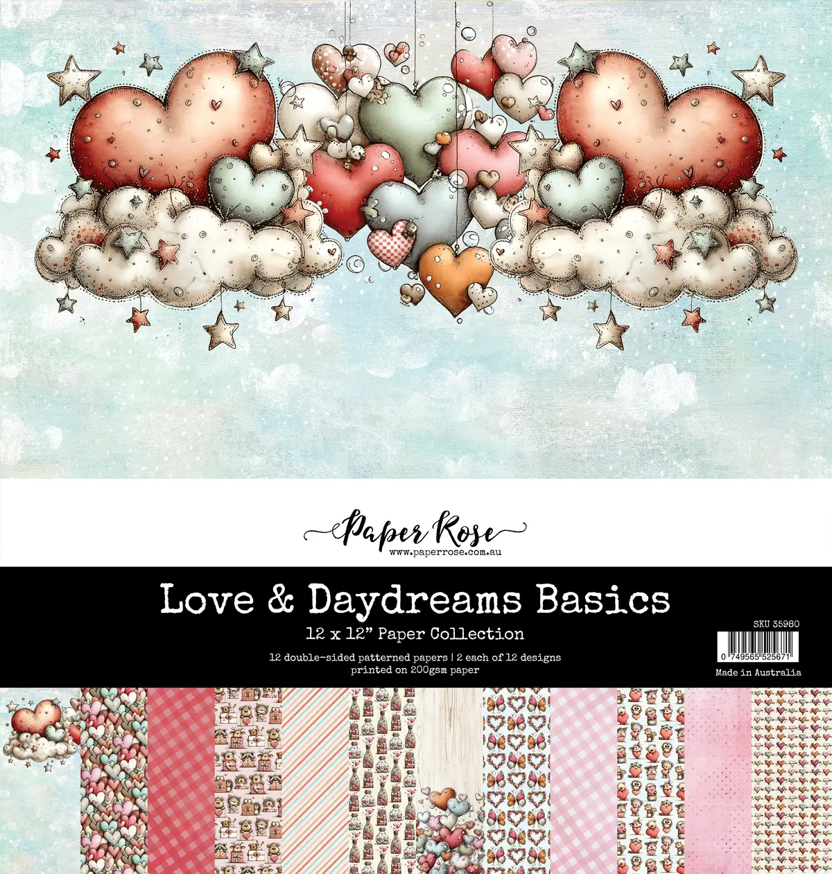 Love & Daydreams Basics 12X12 Paper Collection 35980 1