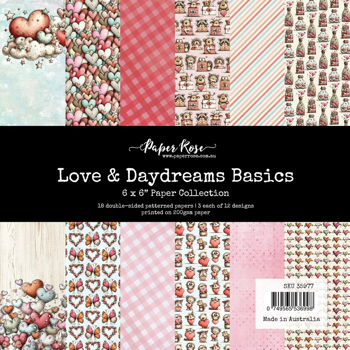 Love & Daydreams Basics 6X6 Paper Collection 35977 1