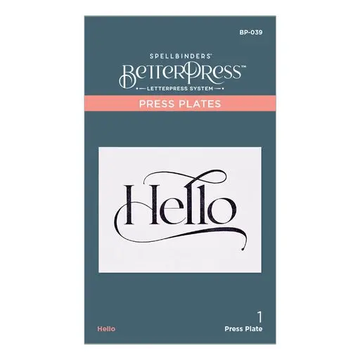 Hello Press Plate From The Betterpress Collection 1