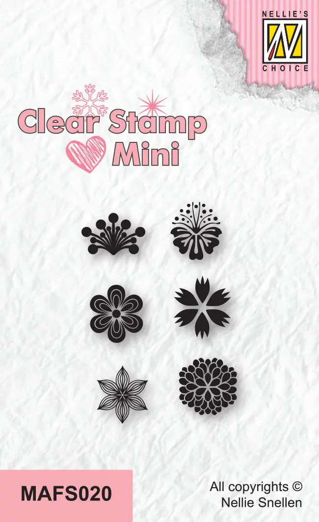 Nellie's Choice Clear Stamp Mini - Flowers-2 1