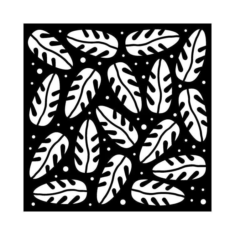 That Special Touch 6 X 6 Mask Jungle Leaves 1