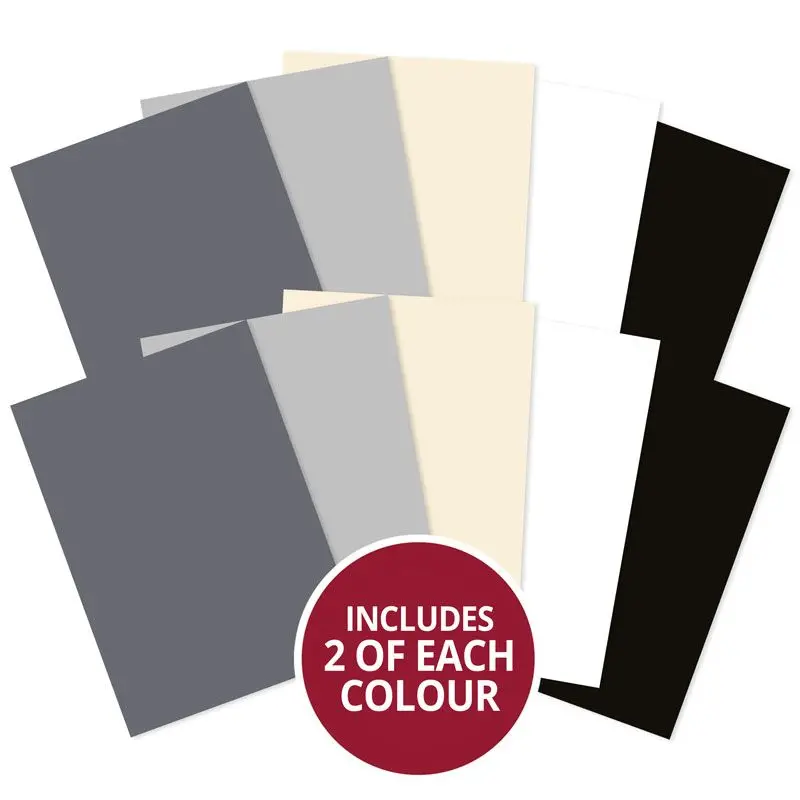 Matt-Tastic Adorable Scorable A4 Cardstock X 10 Sheets - Monochromes 1