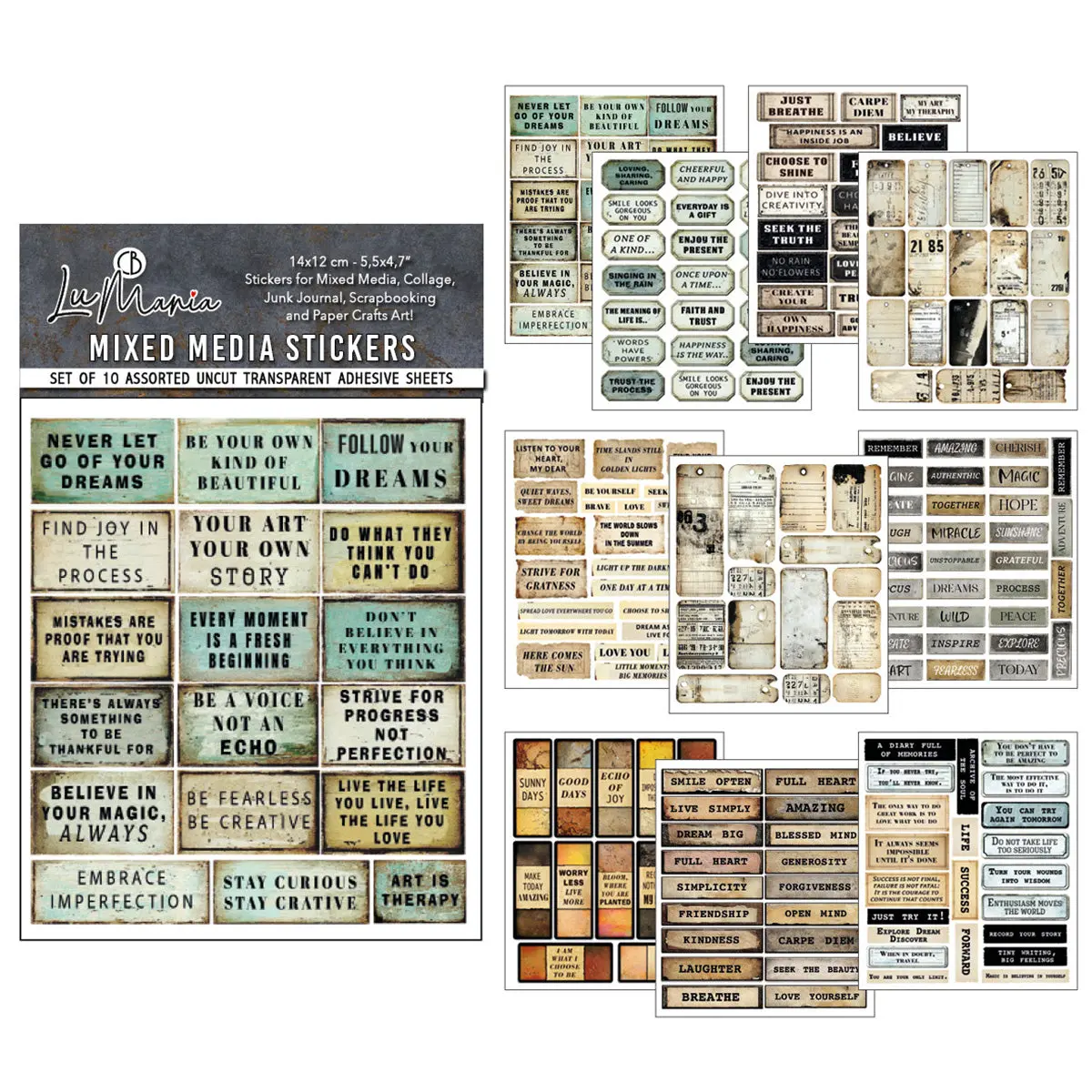 Sticker Set 10/Pkg Kind Thoughts 1