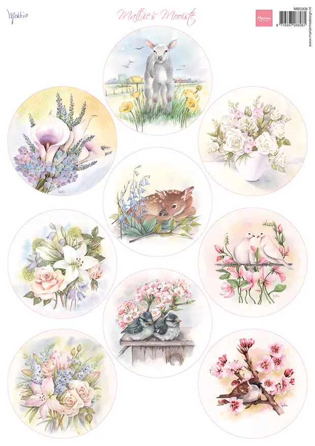 Marianne Design A4 Cutting Sheet - Mattie's Circles - Spring 1