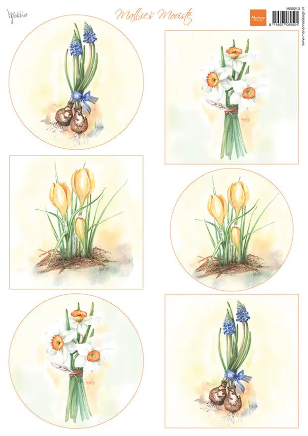 Marianne Design A4 Cutting Sheet - Mattie's Mooiste - Flower Bulbs 1