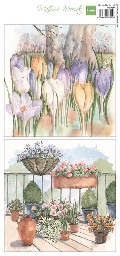 Marianne Design Xl Cutting Sheet - Mattie's Mooiste Spring Garden 1