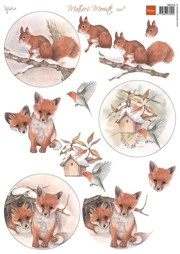 Marianne Design Cutting Sheet - Mattie's Mooiste - 3D Squirrel 1