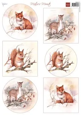 Marianne Design A4 Cutting Sheet - Mattie's Mooiste - Forest Animals 1