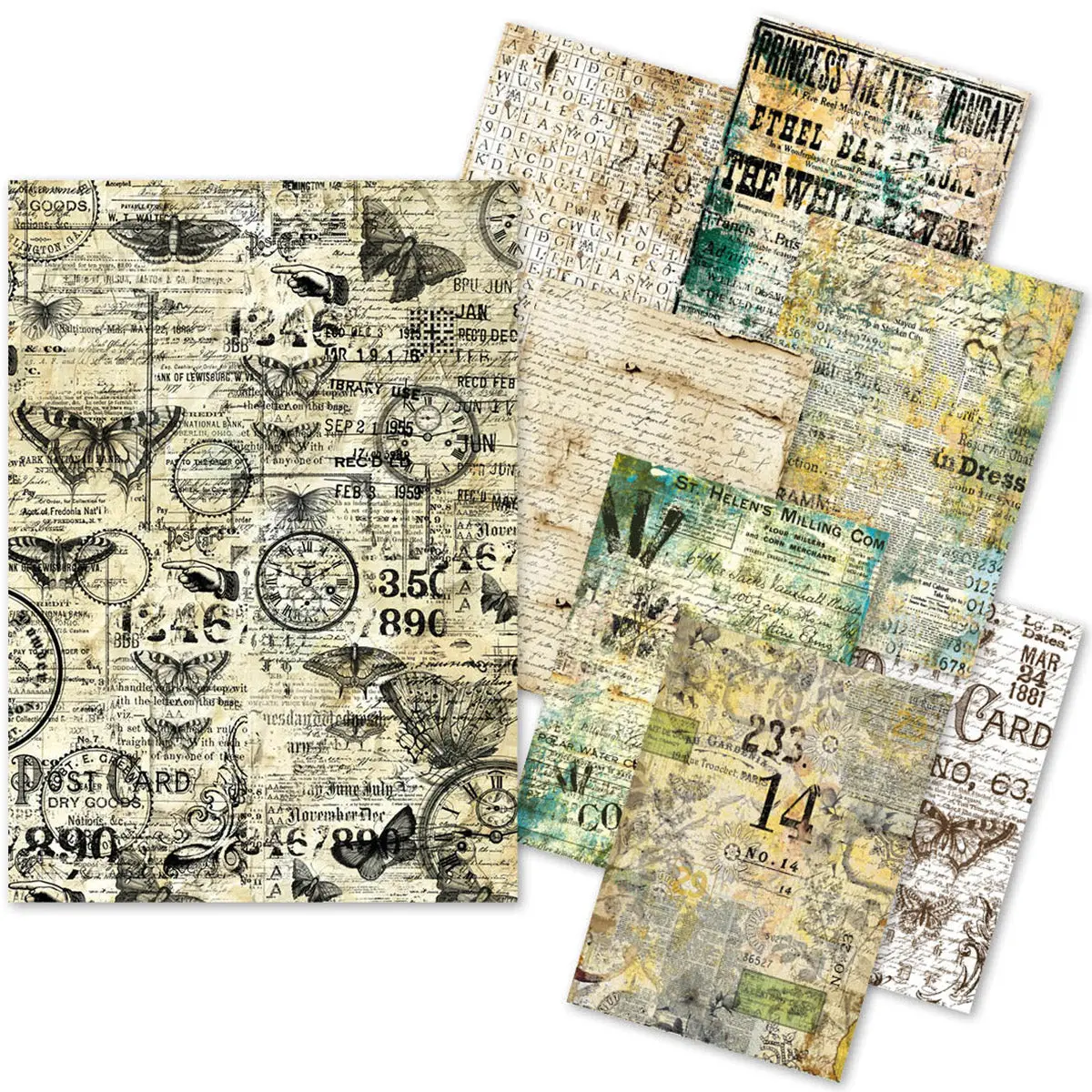 Craftmix Time Capsule Mixed A5 Paper Pack - 8 Sheets (Tissue & Vellum Variety) 1