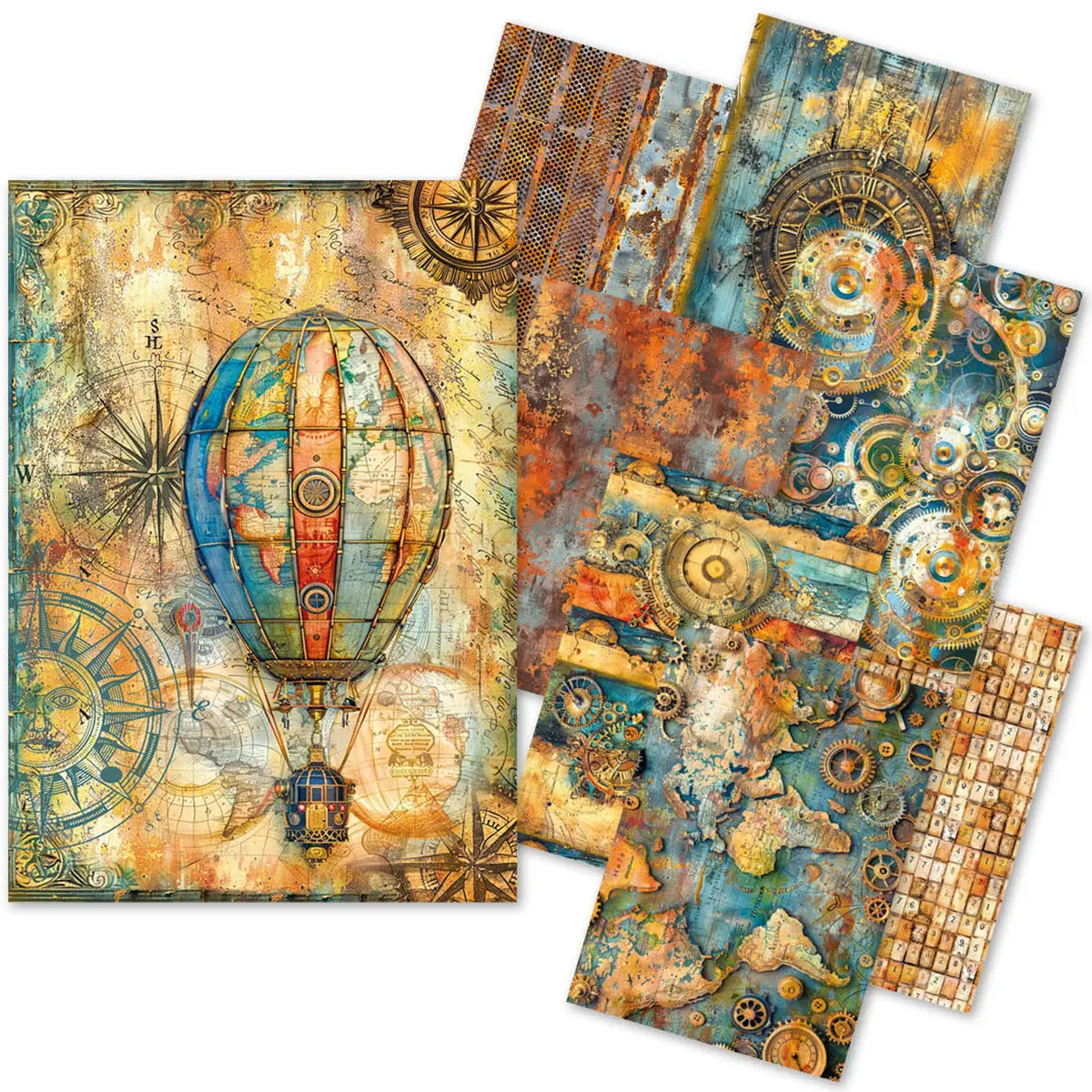 Craftmix Past Time Mixed A5 Paper Pack - 8 Sheets (Tissue & Vellum Variety) 1