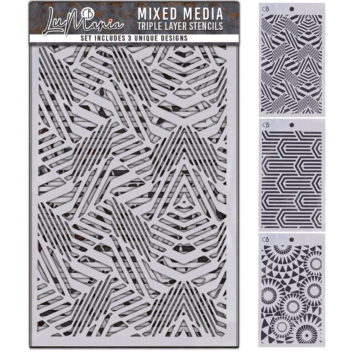 Set#003 Stencil Mix – Triple Layer Set (3 Unique Designs) 1