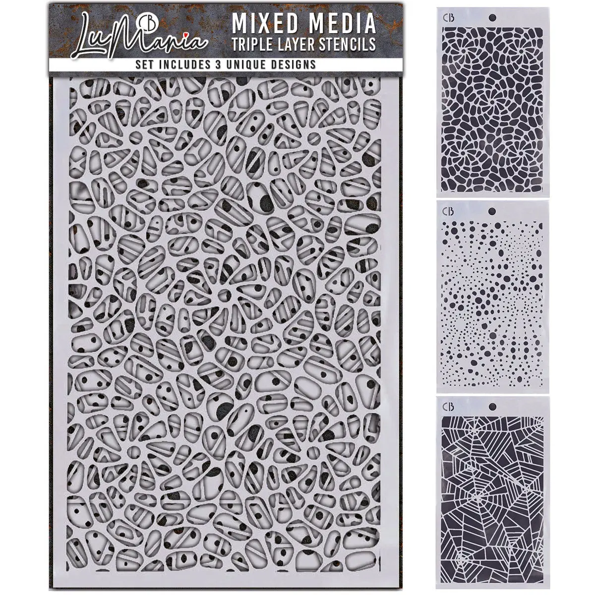 Set#004 Stencil Mix – Triple Layer Set (3 Unique Designs) 1