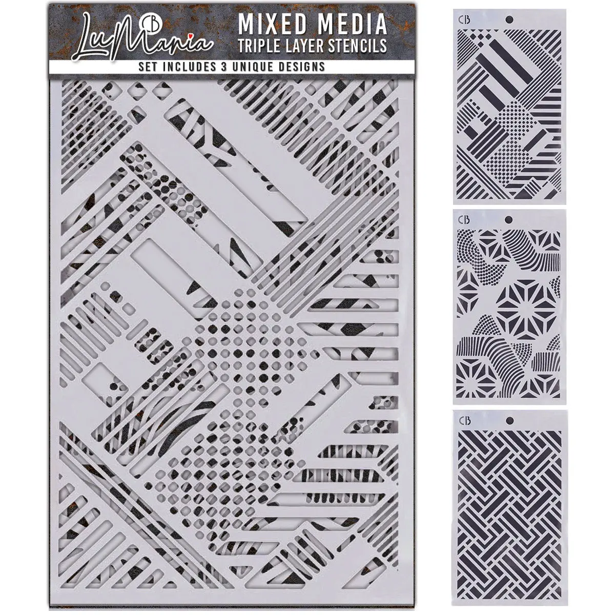 Set#005 Stencil Mix – Triple Layer Set (3 Unique Designs) 1
