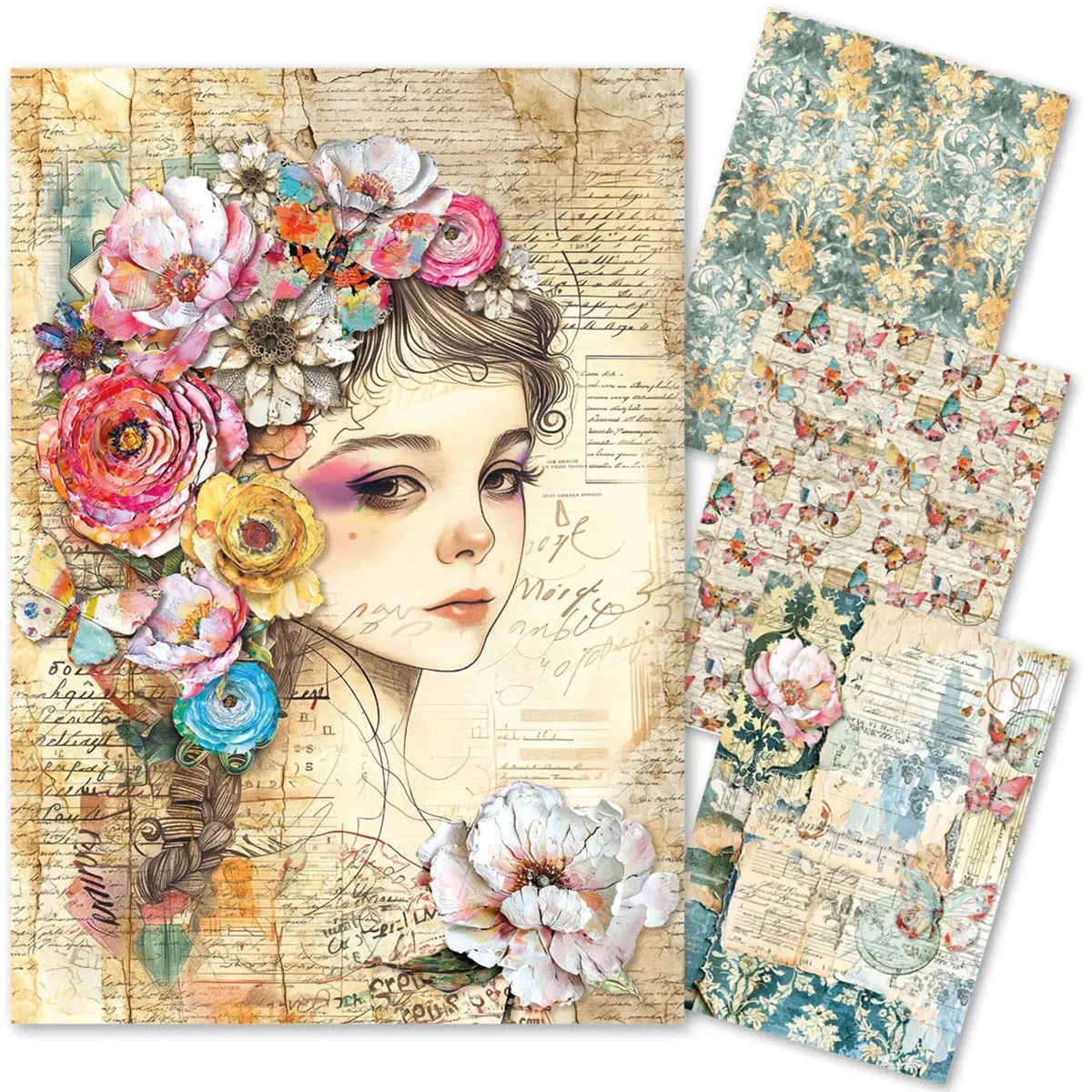 Mixed Media Rice Paper A4 Set 4/Pkg Quintessential 1