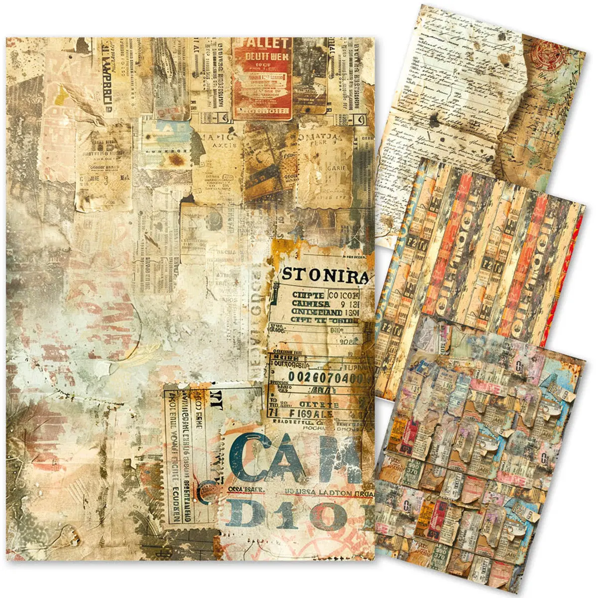 Mixed Media Rice Paper A4 Set 4/Pkg Journey Ahead 1