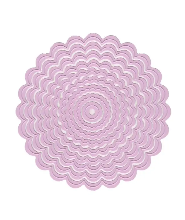 Multi Frame Die - Wavy Round (9 Pcs) 1