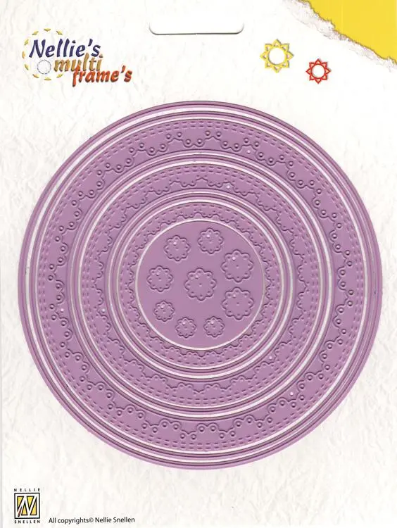 Nellie's Choice - Multi Frame Die Set- Stitched Doily Circle Edge 1