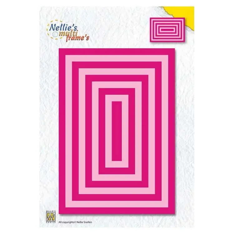Nellie's Choice Multi Frame Dies Xl Straight Rectangle 1