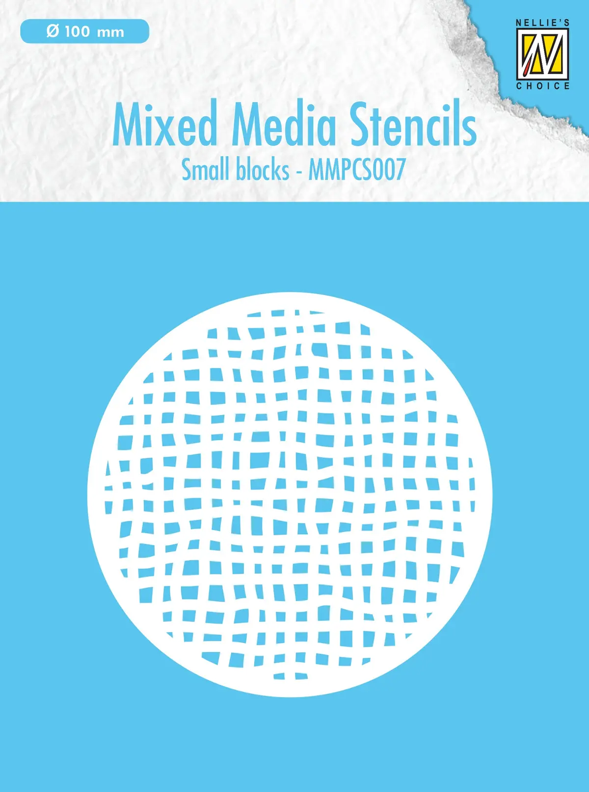 Nellie's Choice Mixed Media Round Stencil - Small Blocks 1