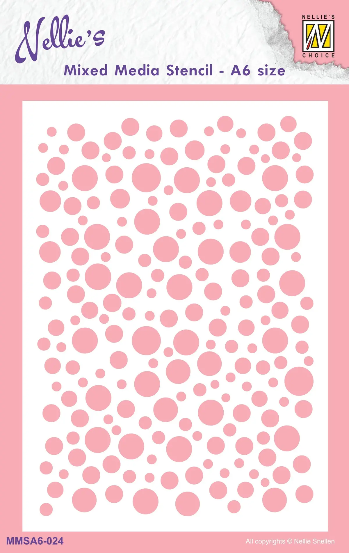 Nellie's Choice Mixed Media Stencil A6 Size - Bubbles-2 1
