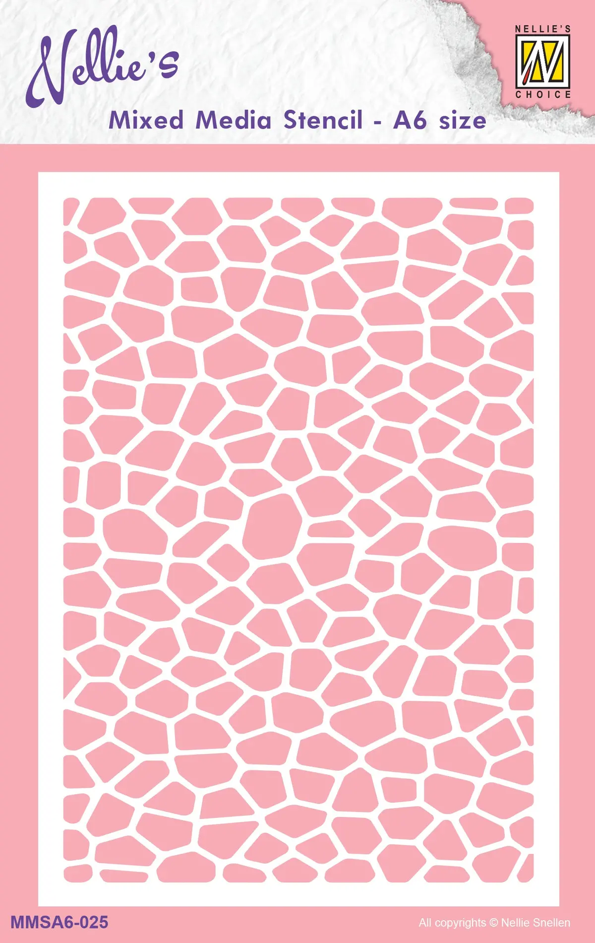 Nellie's Choice Mixed Media Stencil A6 Size - Stone Pavement 1