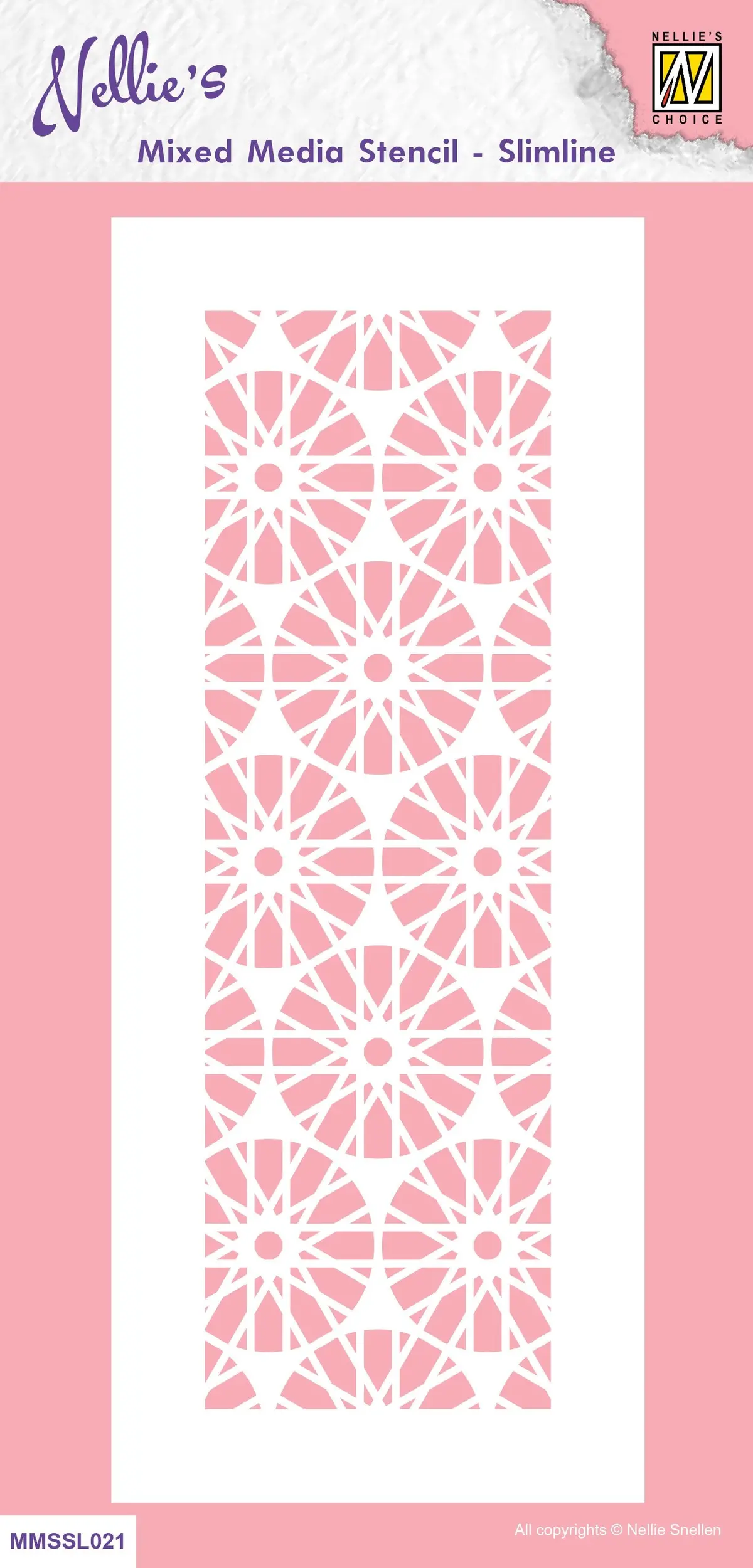Nellie's Choice Mixed Media Stencil - Slim Line - Crystal 1