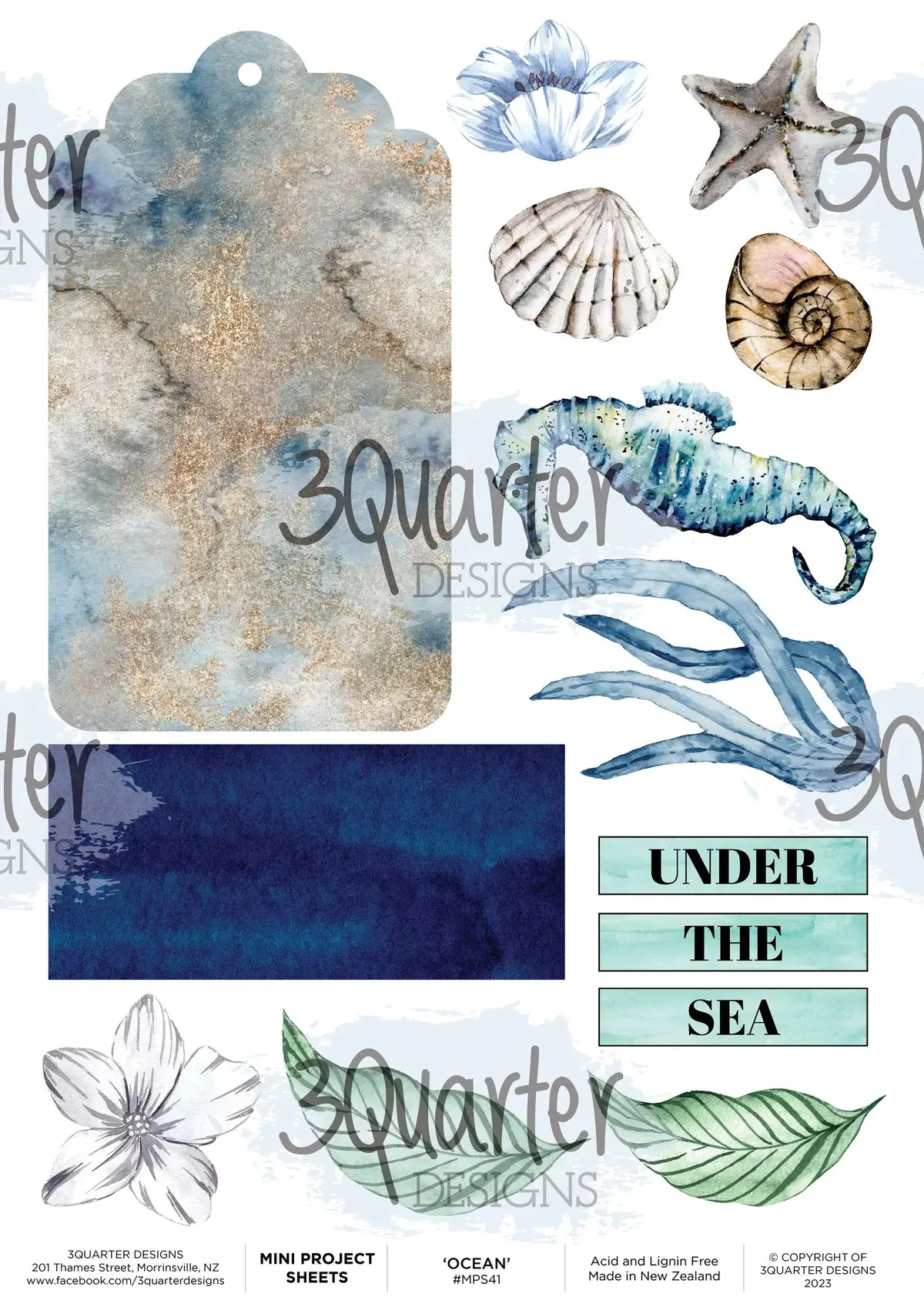 3Quarter Designs - Ocean Lovers - Mini Project Sheet 1