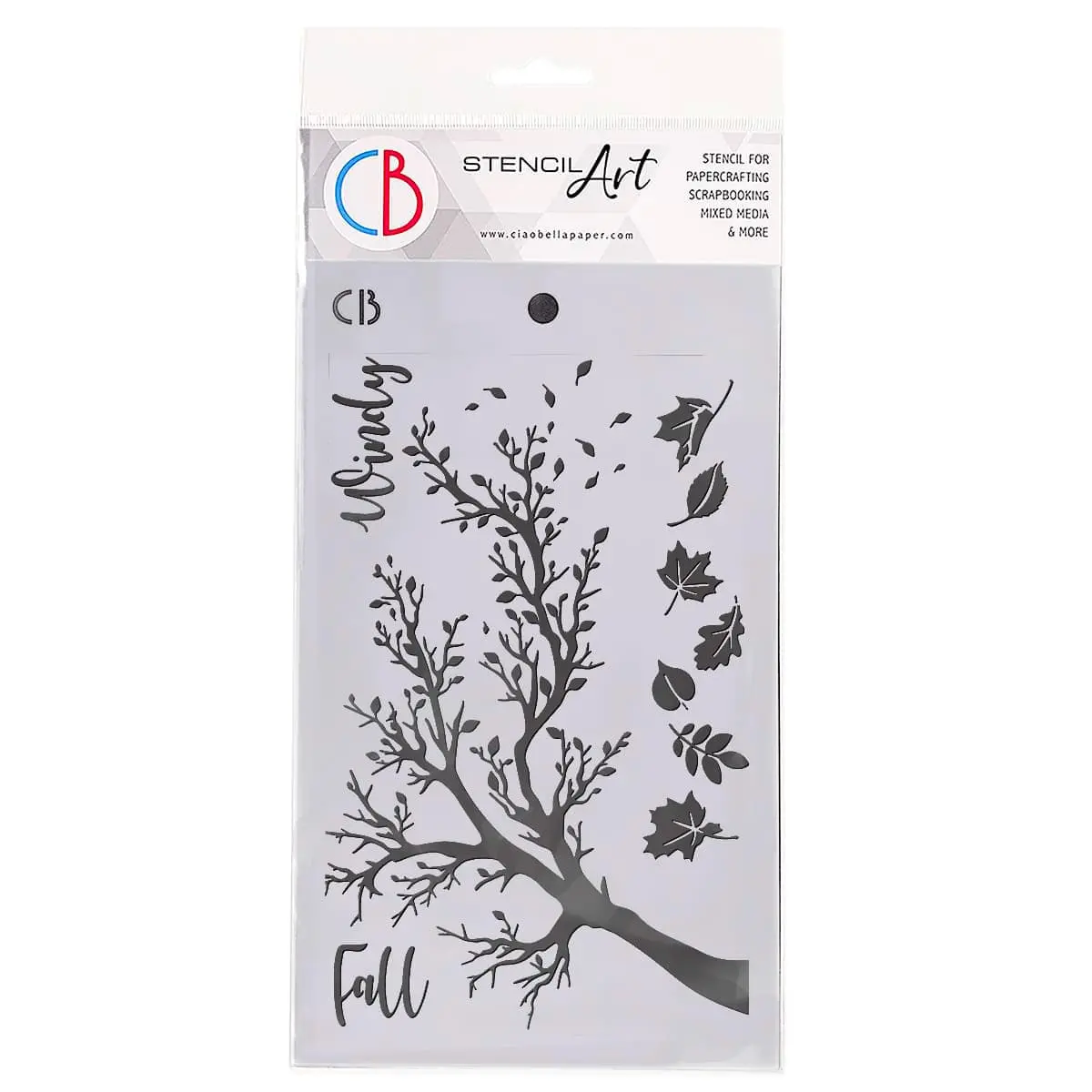 Ciao Bella Texture Stencil 5"X8" Windy Fall 1