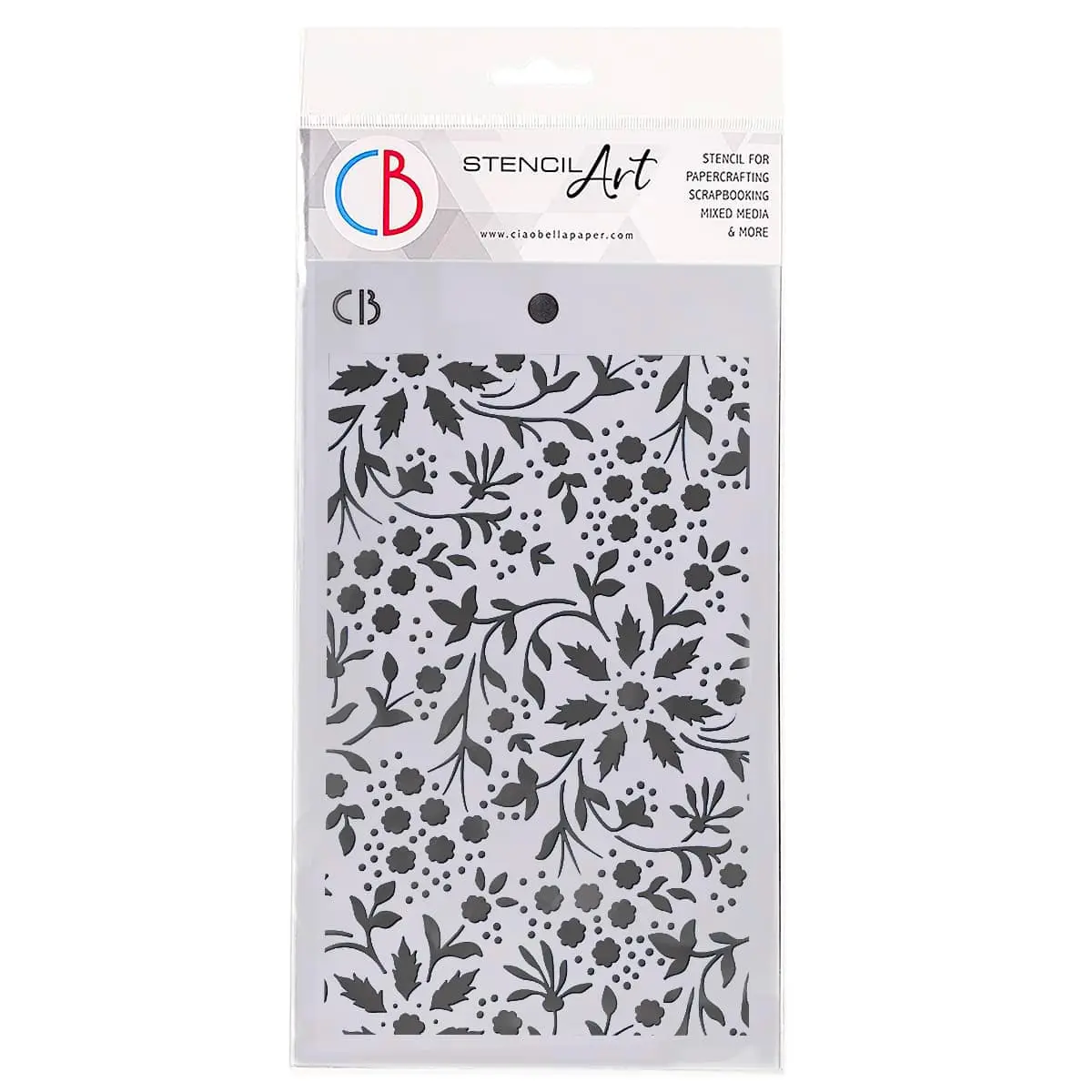 Ciao Bella Texture Stencil 5"X8" Winter Flowers 1