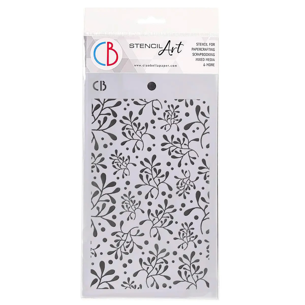Ciao Bella Texture Stencil 5"X8" Mistletoe 1