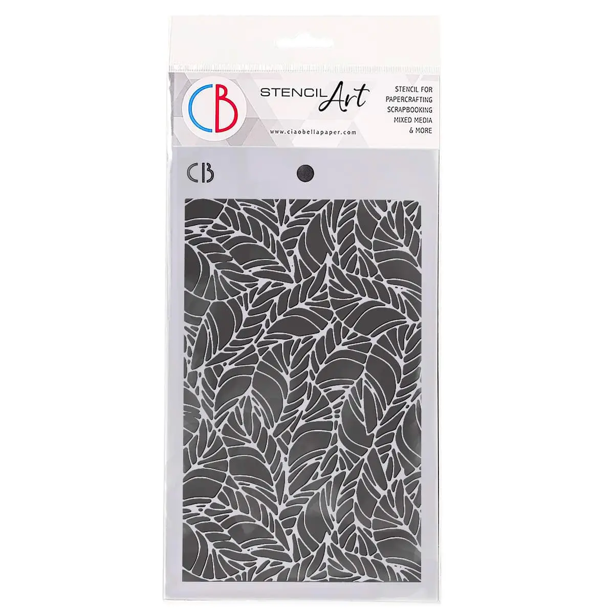 Ciao Bella Texture Stencil 5"X8" Wavy Leaves 1