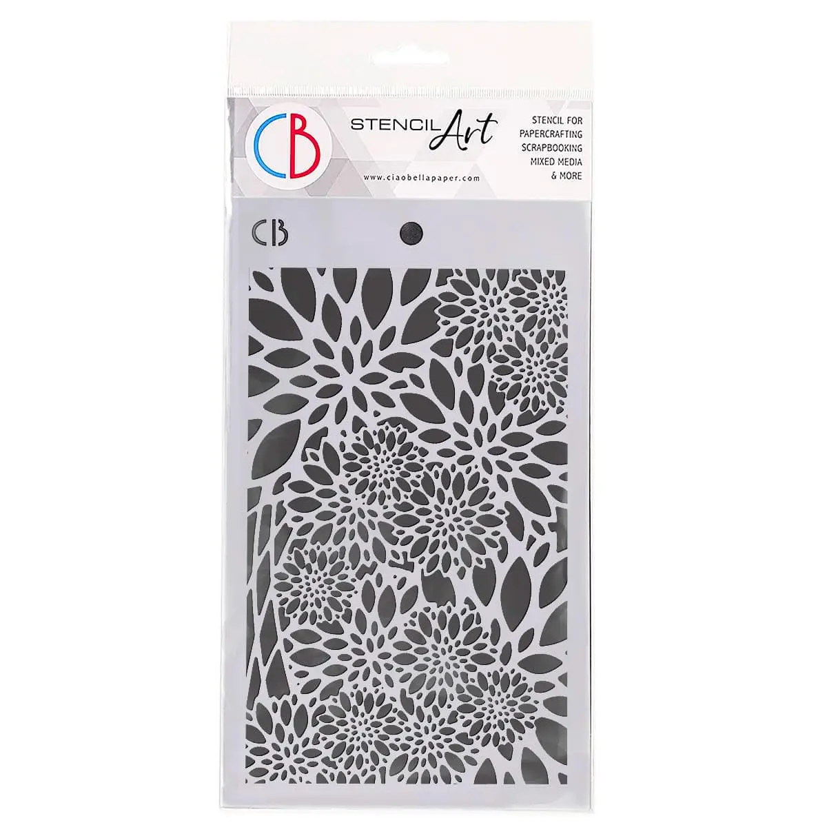 Ciao Bella Texture Stencil 5"X8" Poinsettia 1