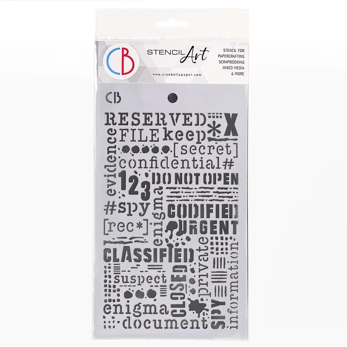 Ciao Bella Texture Stencil 5X8 Confidential 1